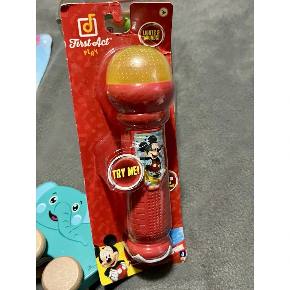 TOY LOT Baby Shark Body Wash & Stack‎ Cups, Nuby Bead Gym, Mickey, Wood Toy Cars